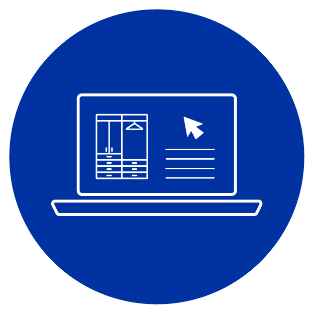 Blue Closet Design Laptop
