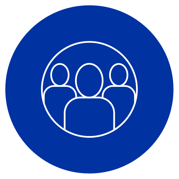 Blue People Outline Icon