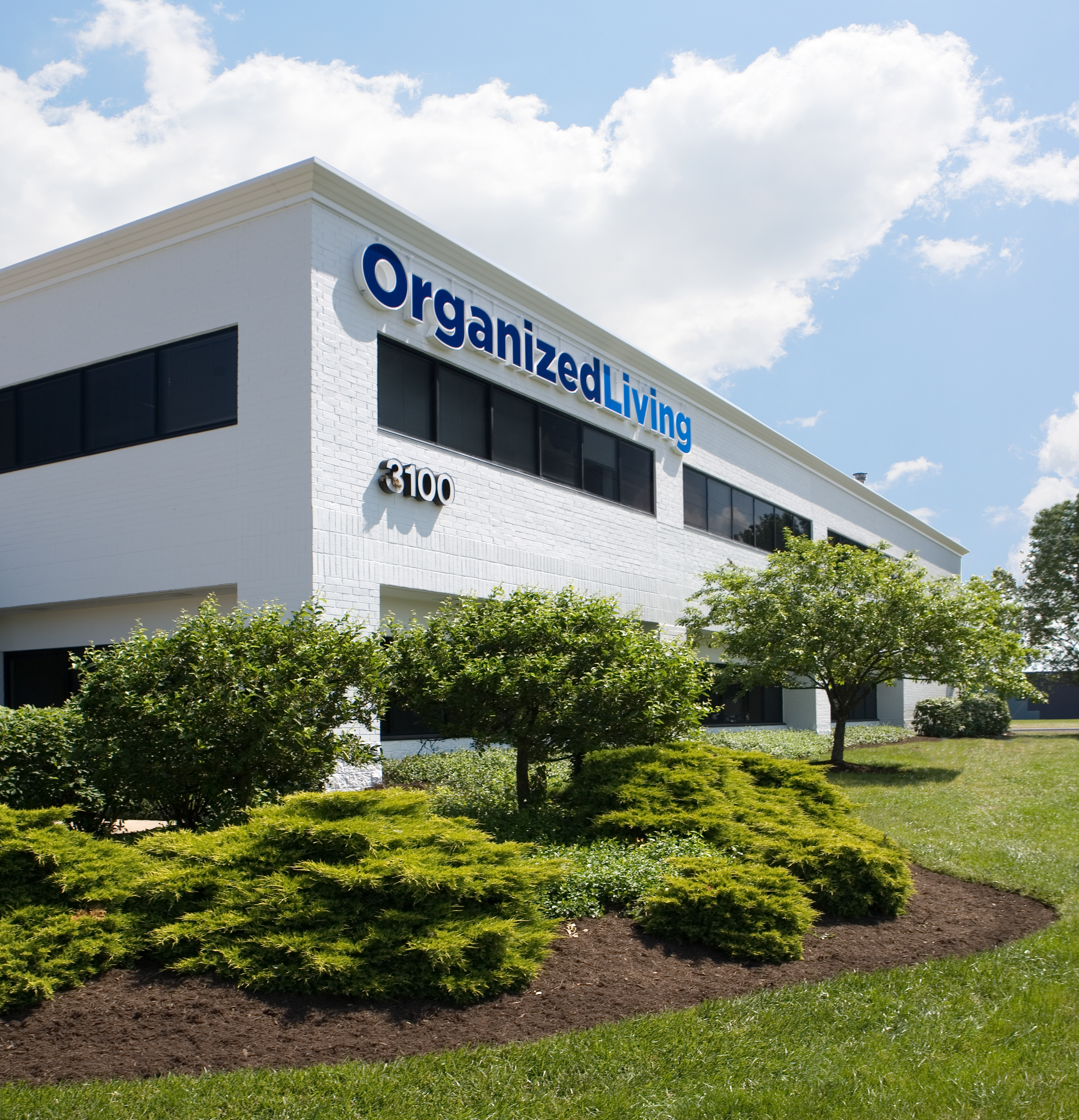 Organized Living Headquarters in Cincinnati with building and green landscaping.
