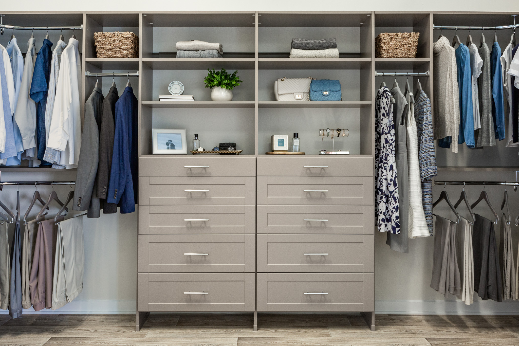 Select Easy Floor Length in Century Gray with men and women clothing.