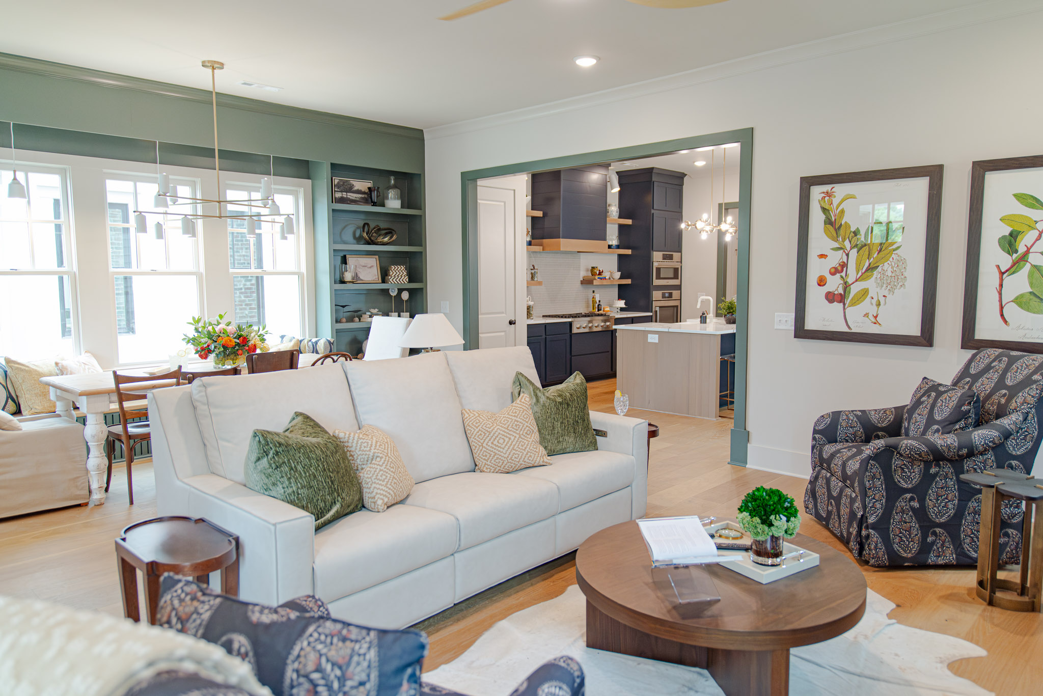 St. Jude Dream Home Giveaway Living Room with couch, accent chairs, and natural light.