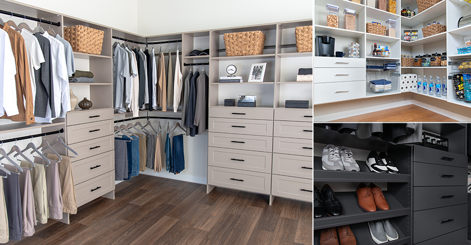 College of three closets. Select product line.
