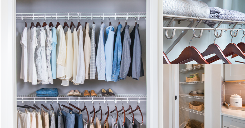College of three closets. Ventilated wire product line.