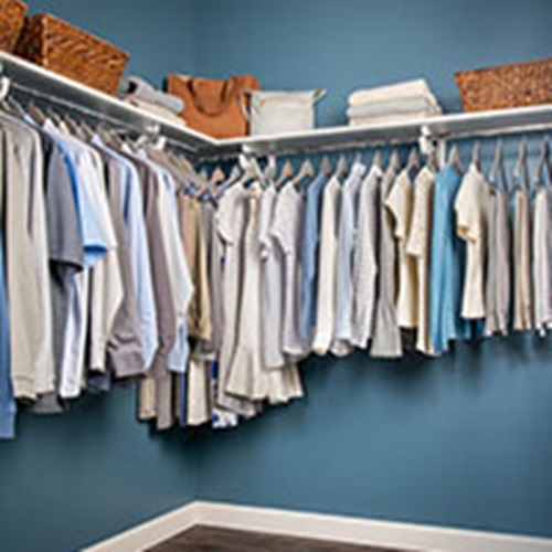 Vue L Shape closet in white