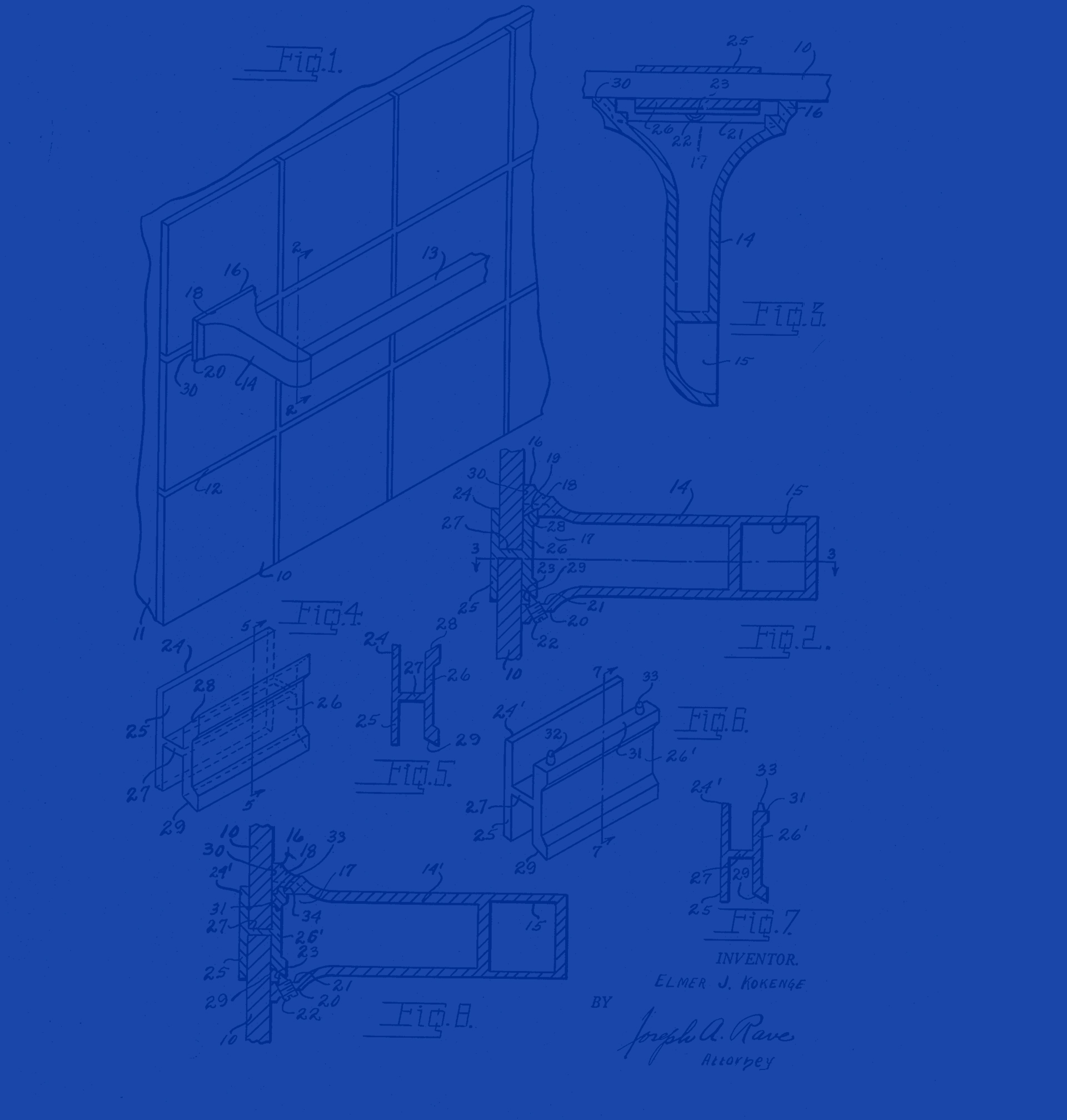 Brass fixture blue print