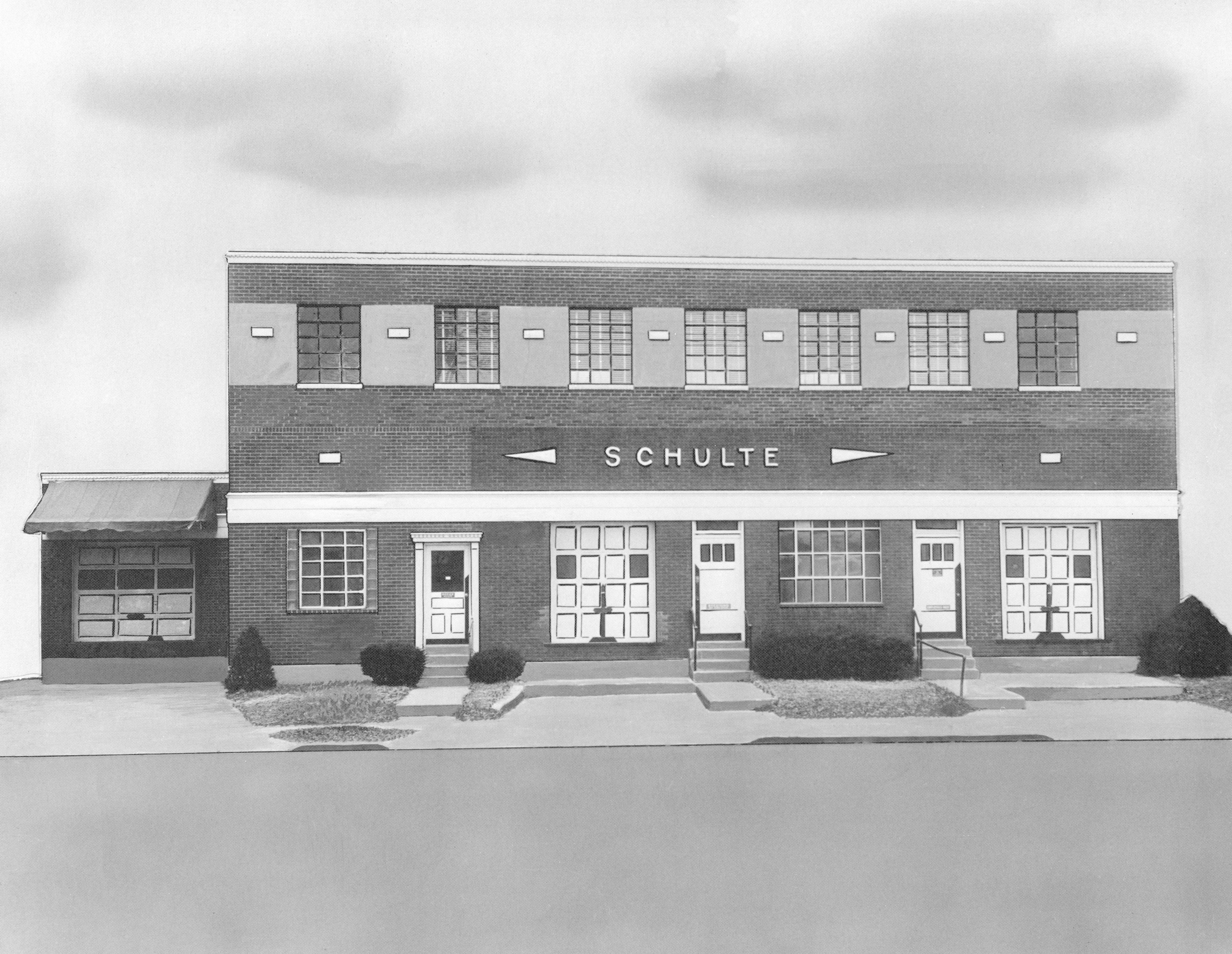 Black and white photo of Schulte