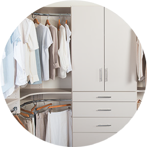Truffle Classica Bedroom Closet by Organized Living.