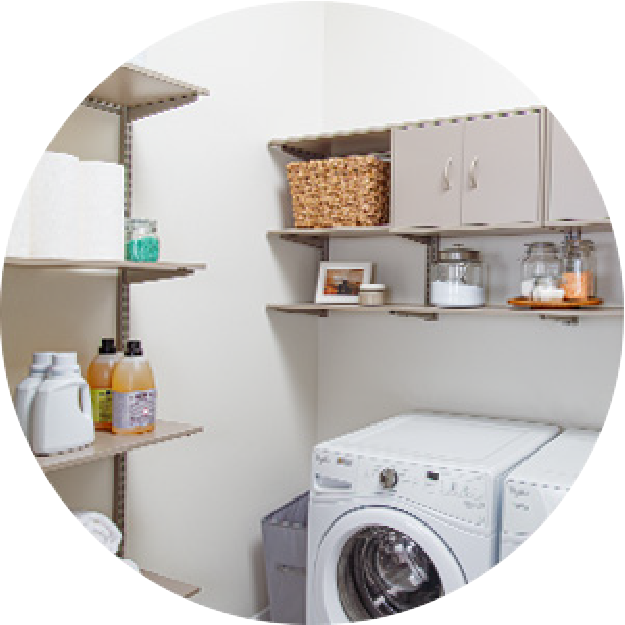 Century Gray Laundry room closet by Organized Living