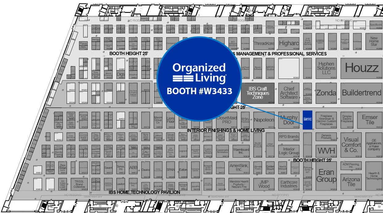 Floor plan of the International Builders Show West Hall