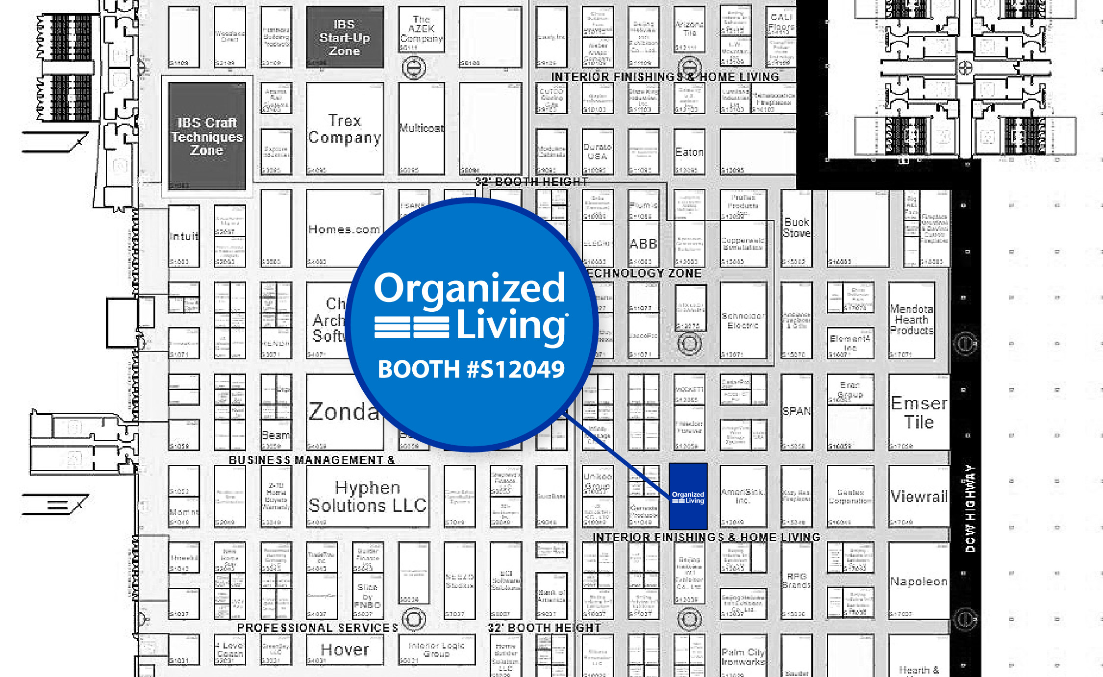 IBS 2025 Organized Living Booth Map