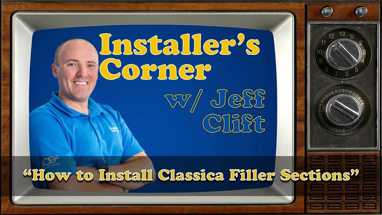How to Install Classica Filler Sections. Clicking this image takes you to the YouTube installation video.