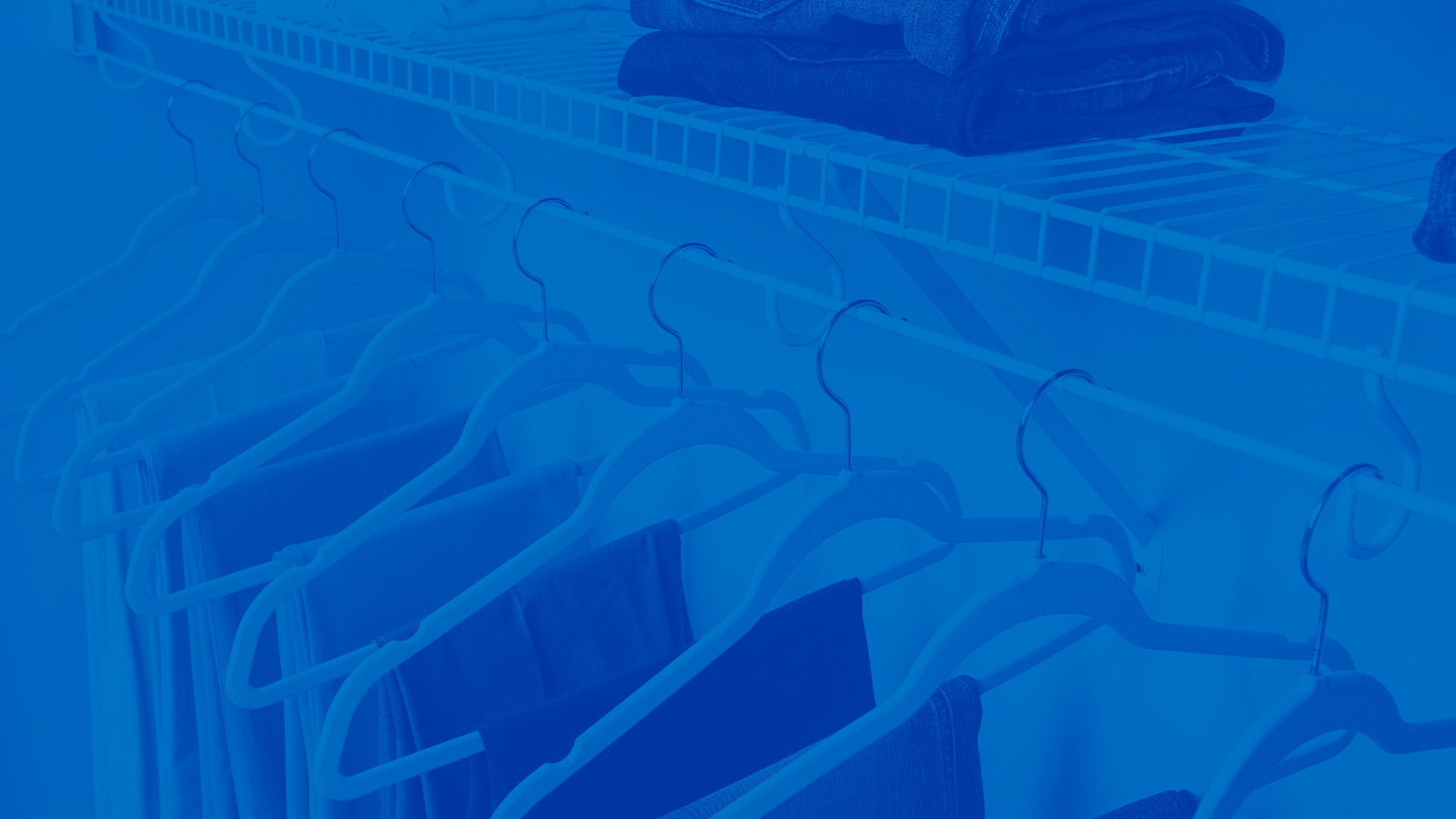 Ventilated Wire Shelving with Clothing