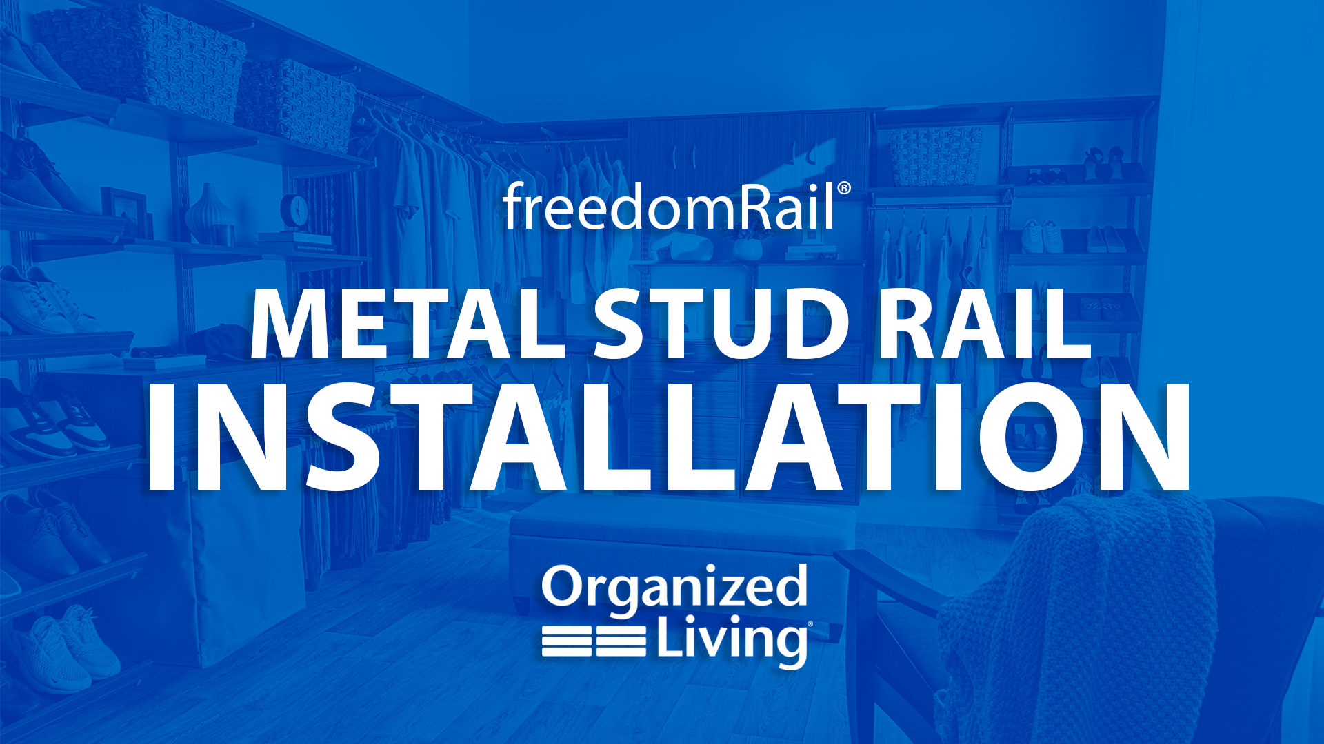 freedomRail Installation: Metal Stud Rail Installation. Clicking this image will take you to Metal Stud Rail Installation.