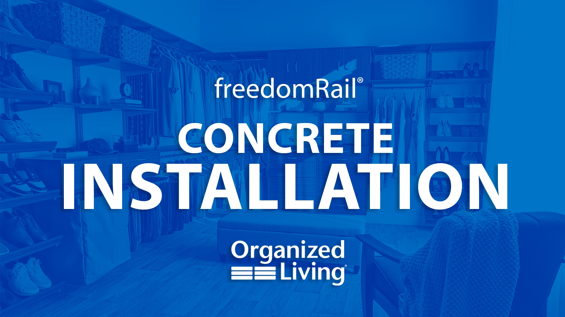 freedomRail Installation:Concrete Rail Installation. Clicking this image will take you to Concrete Rail Installation.