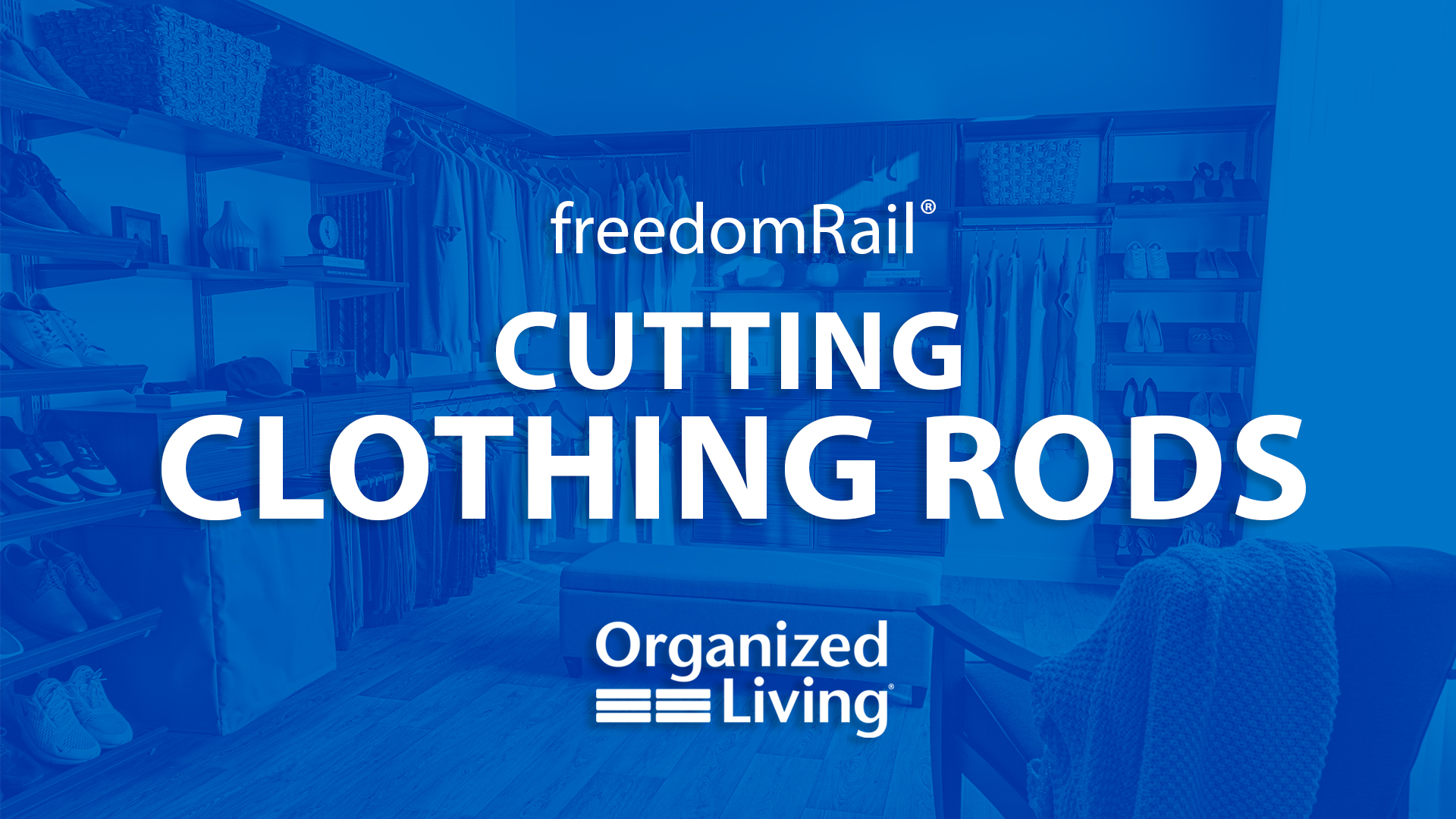 freedomRail Installation: How to Cut a Clothing Rod. Clicking this image will take you to how to cut a clothing rod video.