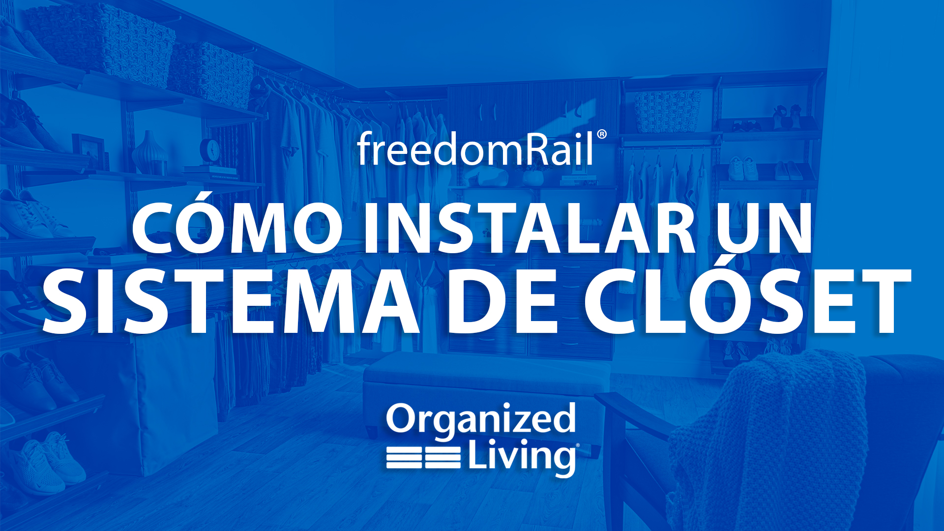Como instalar un sistema de closet. Hacer clic en este enlace te llevará a un video.
