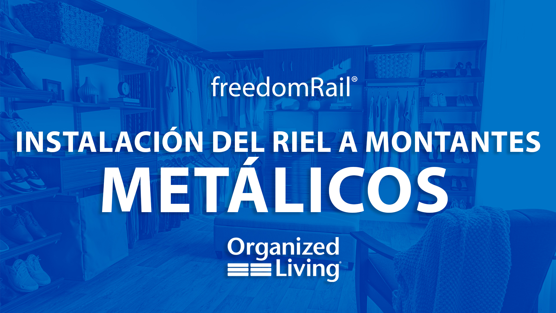 instalacion de riel a montantes metalicos. Hacer clic en este enlace te llevará a un video.