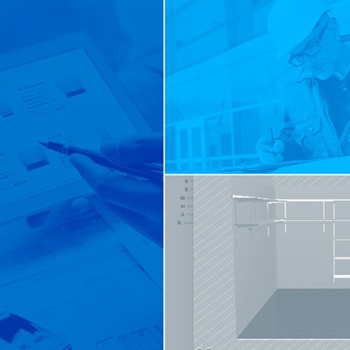 Bid 360 2. 3 separate images with a light blue, dark blue and gray overlay of the software and people.
