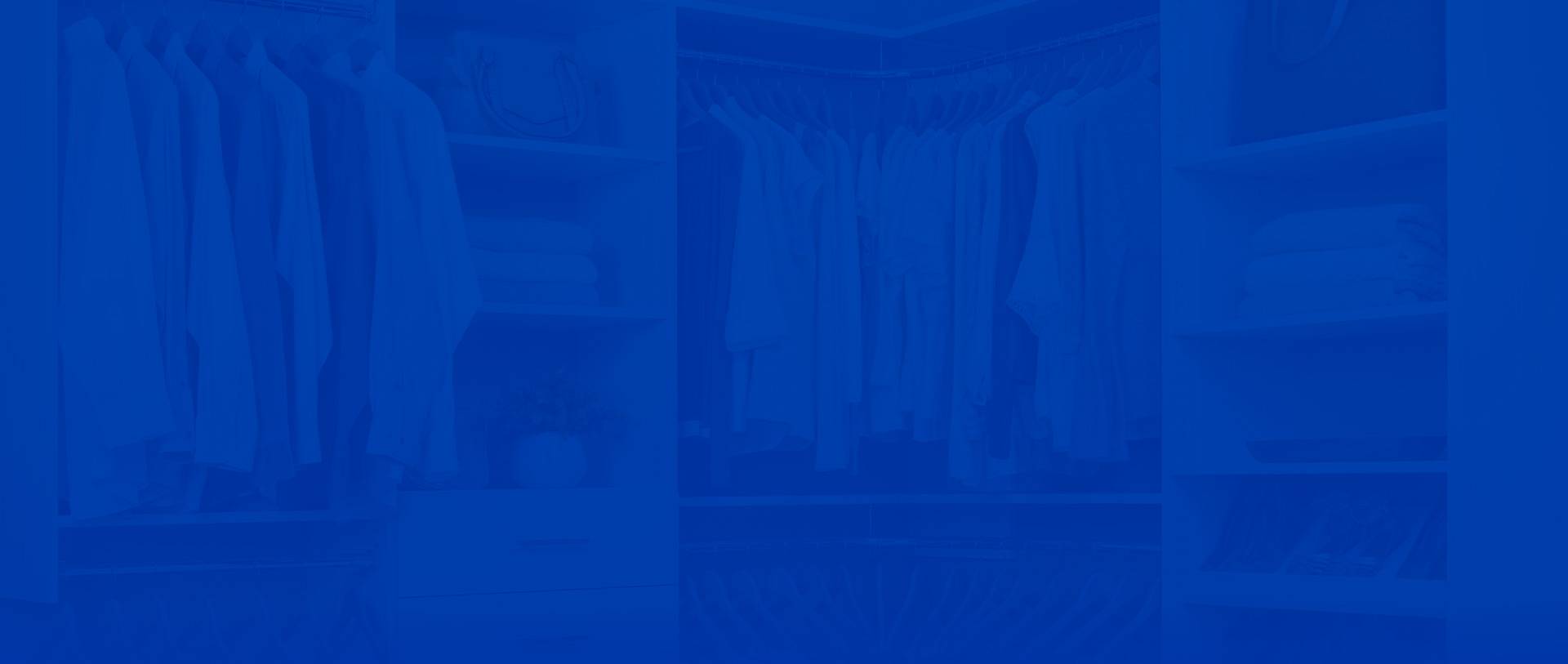 freedomRail closet in blue