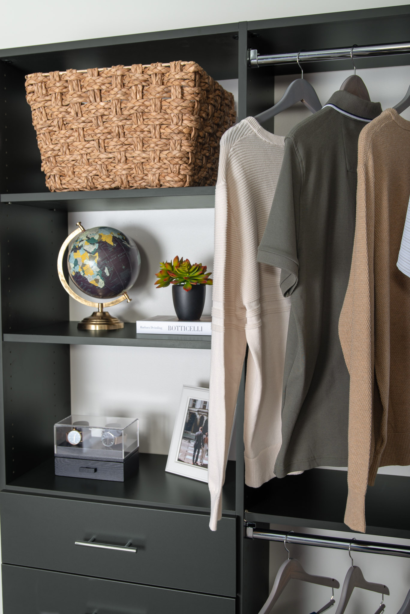 Compilation image of organized living factory, customer support and closet