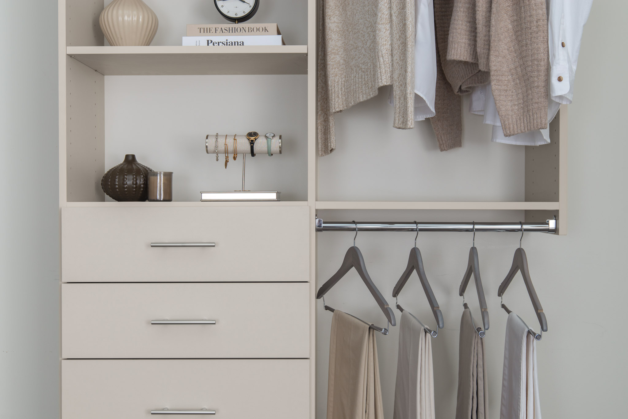 Select reach-in closet.
