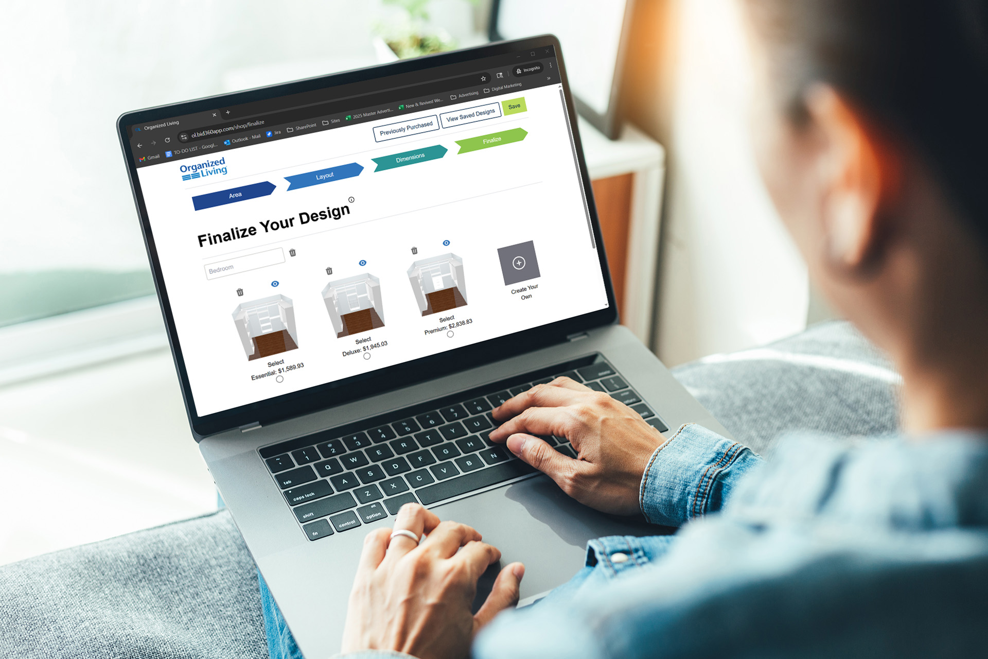 Design Tool on laptop