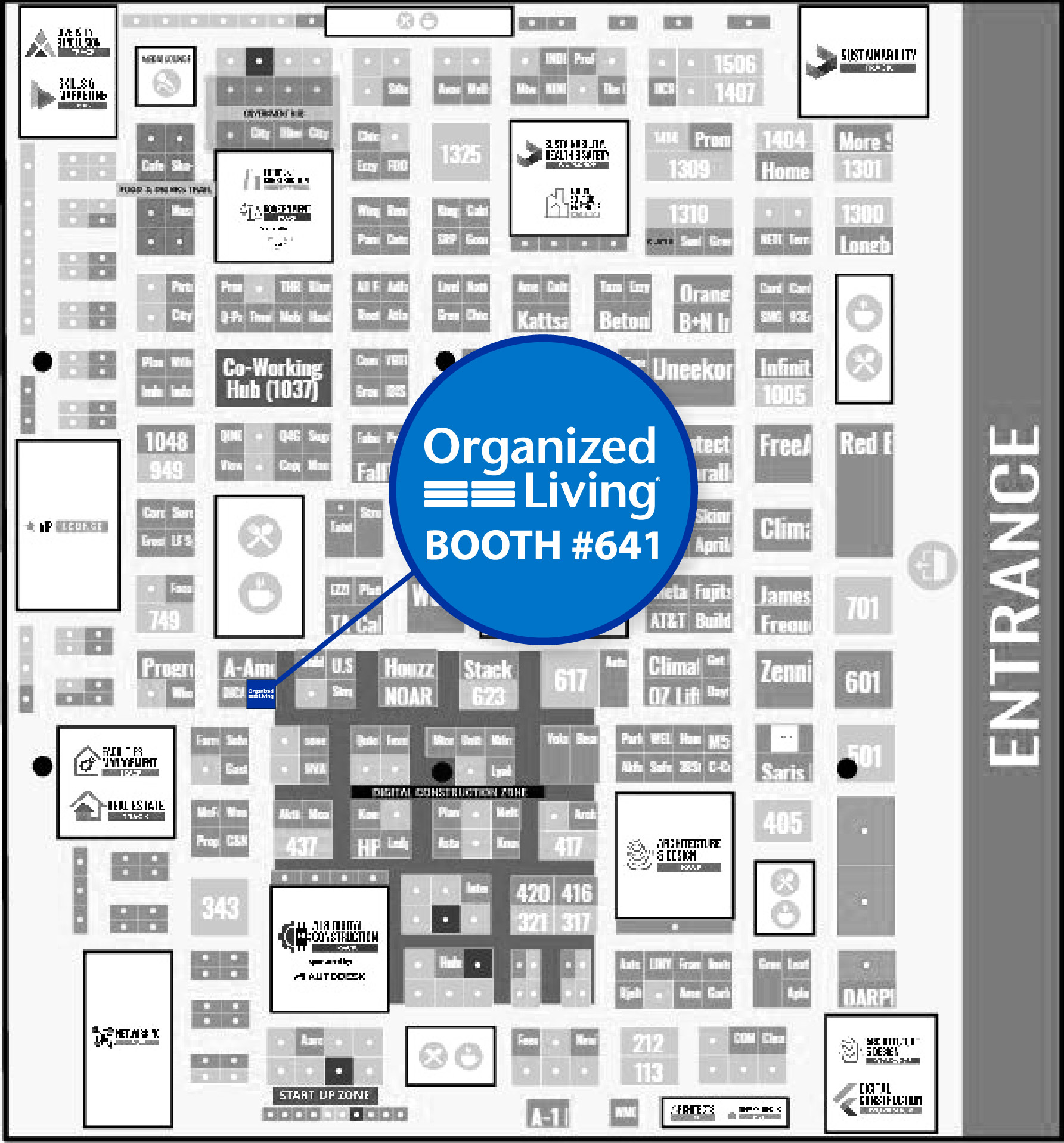 HIghlighted Booth lacation for Chicago Build
